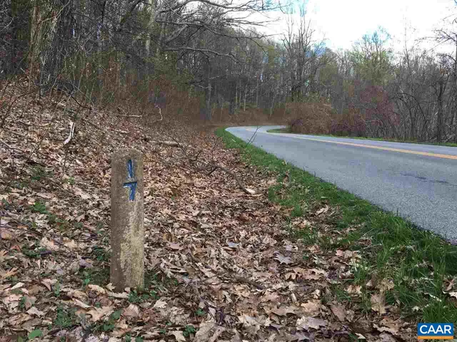 a view of a lush green hillside and a houses
