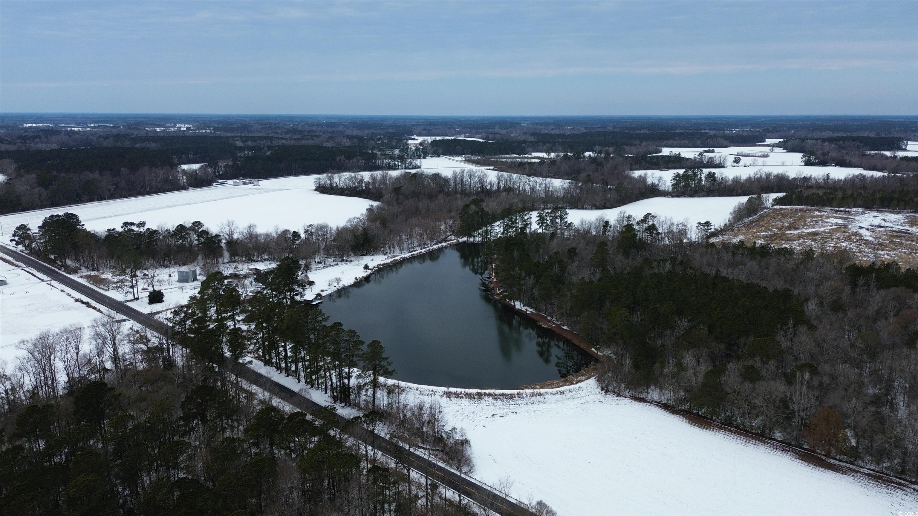 1957 Green Sea Road Green Sea, SC 29545 - Photo 7 of 11 Snowy aerial view featuring a water view