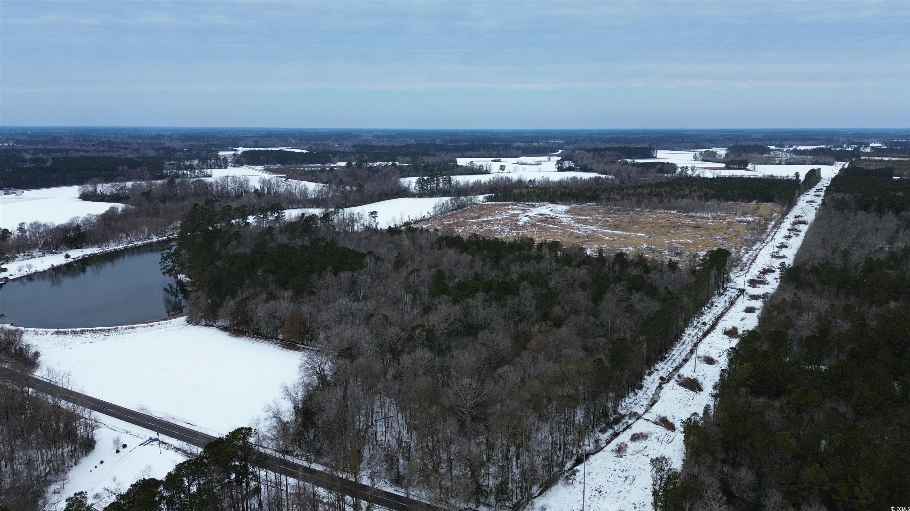 1957 Green Sea Road Green Sea, SC 29545 - Photo 8 of 11 Snowy aerial view featuring a water view