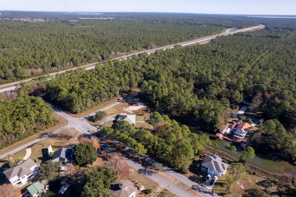 a view of a forest with a park