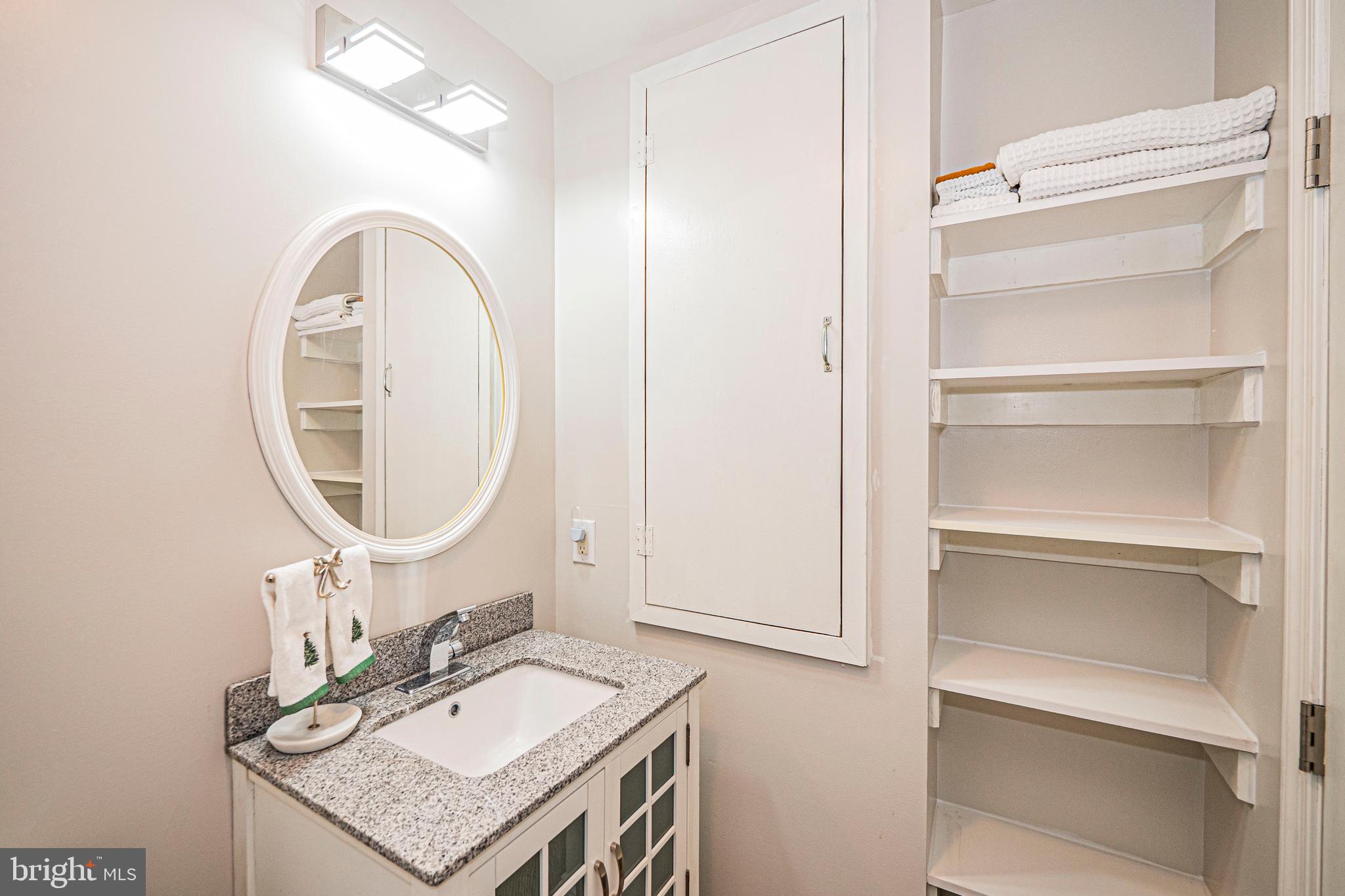 16834 Buck Lantz Road Sabillasville, MD 21780 - Photo 23 of 81 a bathroom with a sink vanity and a mirror
