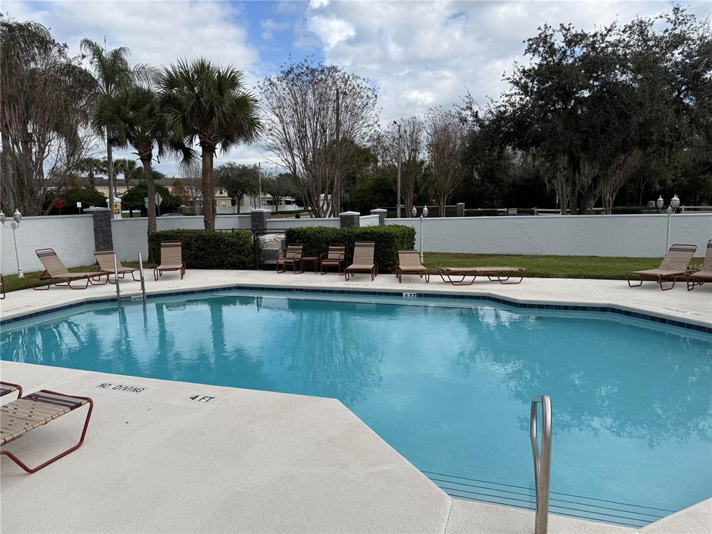 29920 Playa Del Rey Lane Wesley Chapel, FL 33543 - Photo 29 of 32 a view of a swimming pool with a patio and a yard