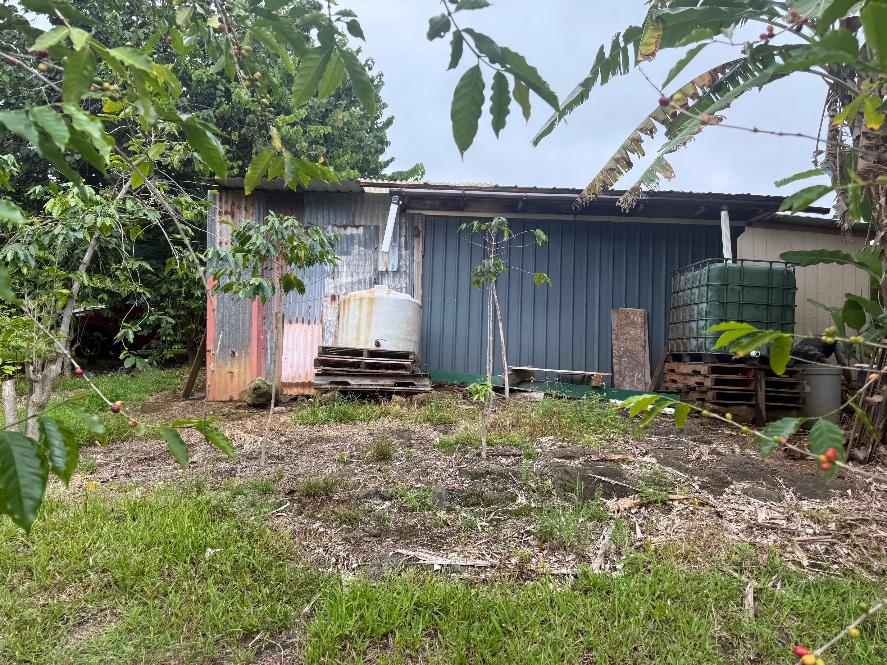 96-1970 Lot 65 Kumupea Road Pahala, HI 96777 - Photo 23 of 24 a backyard of a house with barbeque oven and outdoor seating