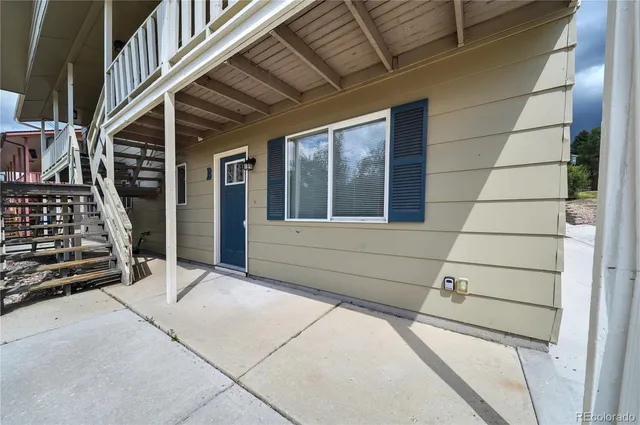 a view of front door of house