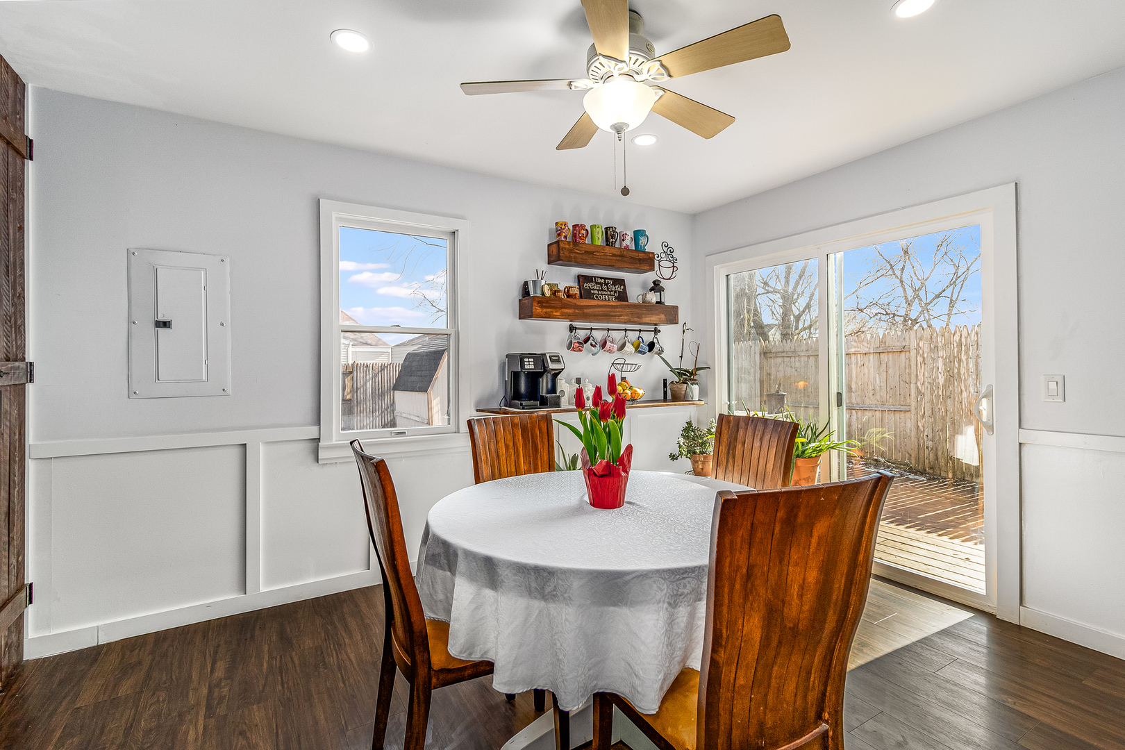 7 Winrock Road Montgomery, IL 60538 - Photo 10 of 24 a view of a dining room with furniture window and wooden floor