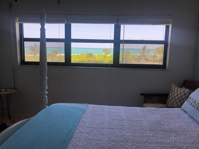 a view of an ocean from a room