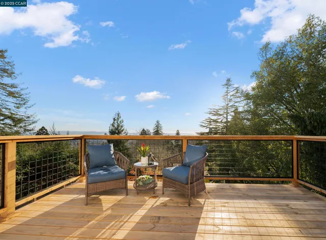 a view of a terrace with sitting area