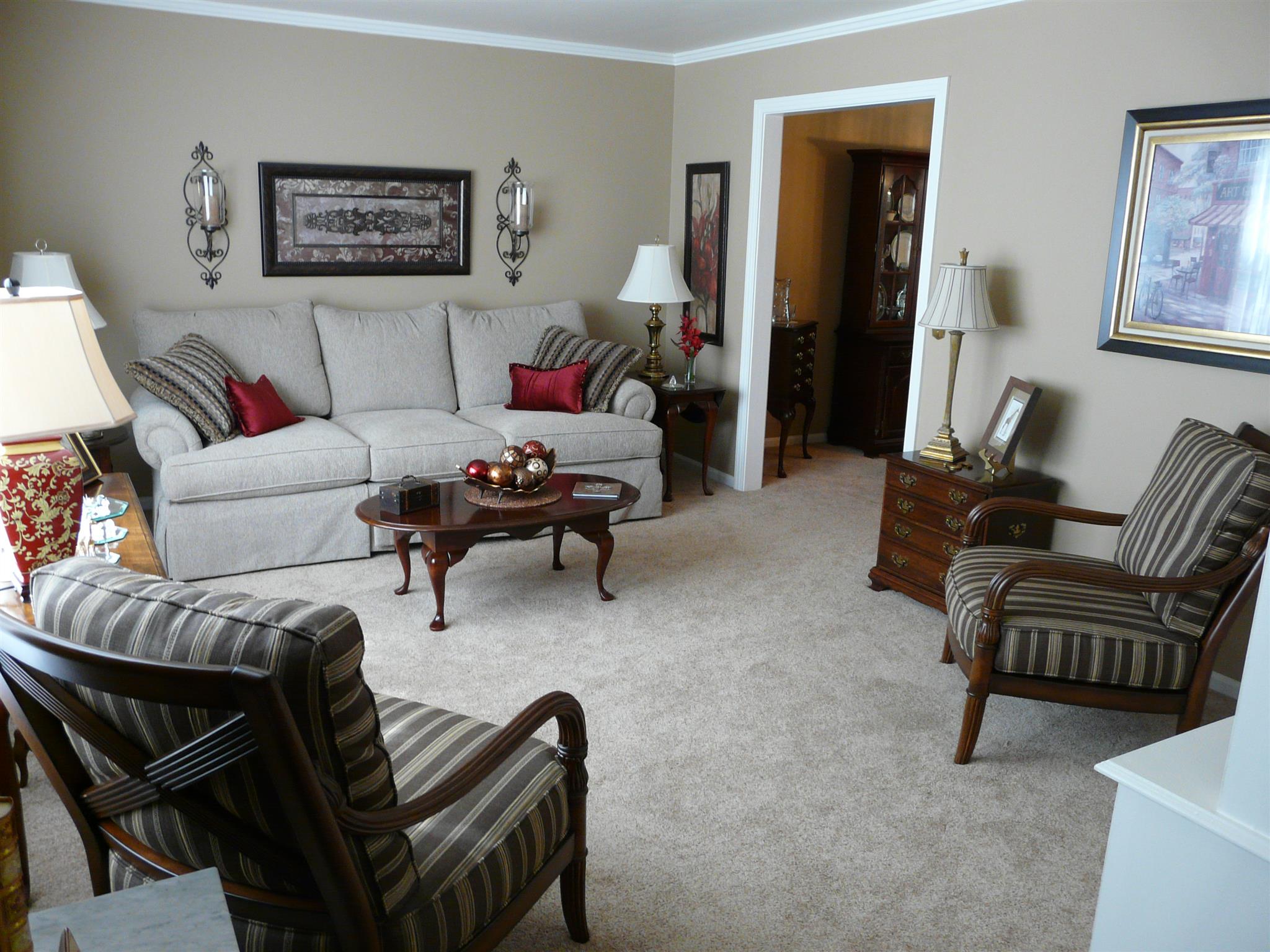 5333 Overton Road Nashville, TN 37220 - Photo 4 of 18 Lovely formal living room with nice carpet, neutral paint color and crown molding.