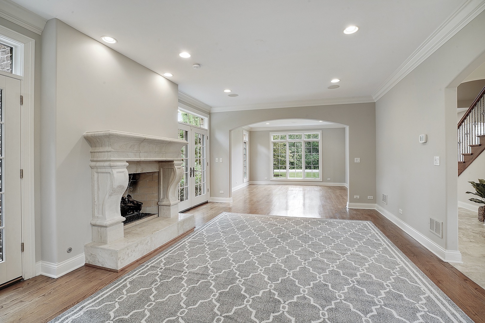 1004 Lee Road Northbrook, IL 60062 - Photo 4 of 30 a living room with furniture and a fireplace