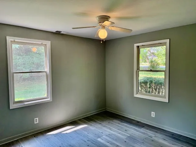 an empty room with a window