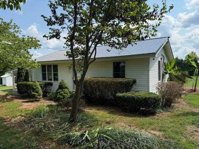 a house view with a garden space