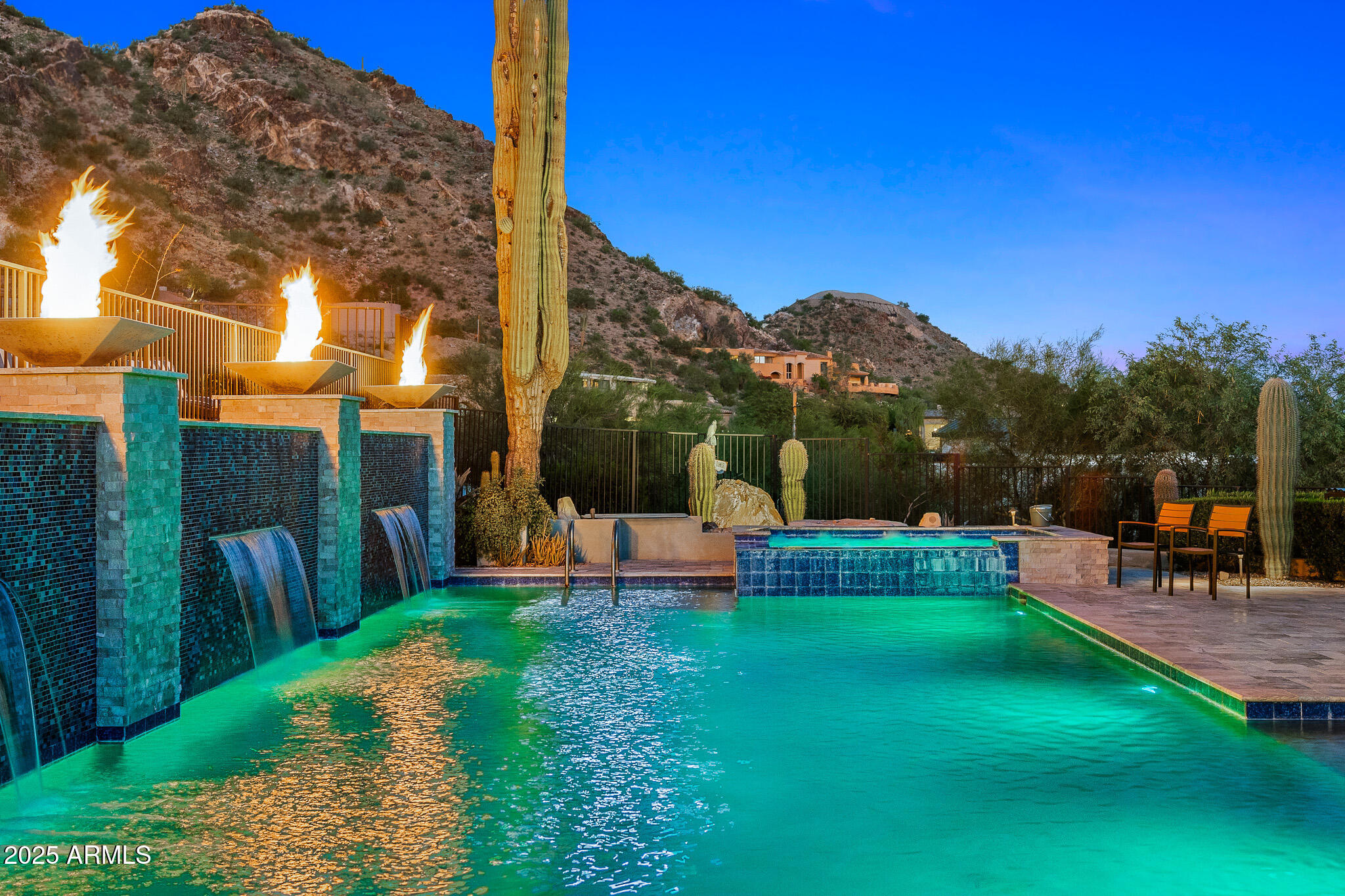 5826 East Indian Bend Road Paradise Valley, AZ 85253 - Photo 3 of 58 47pool and spa_twilight
