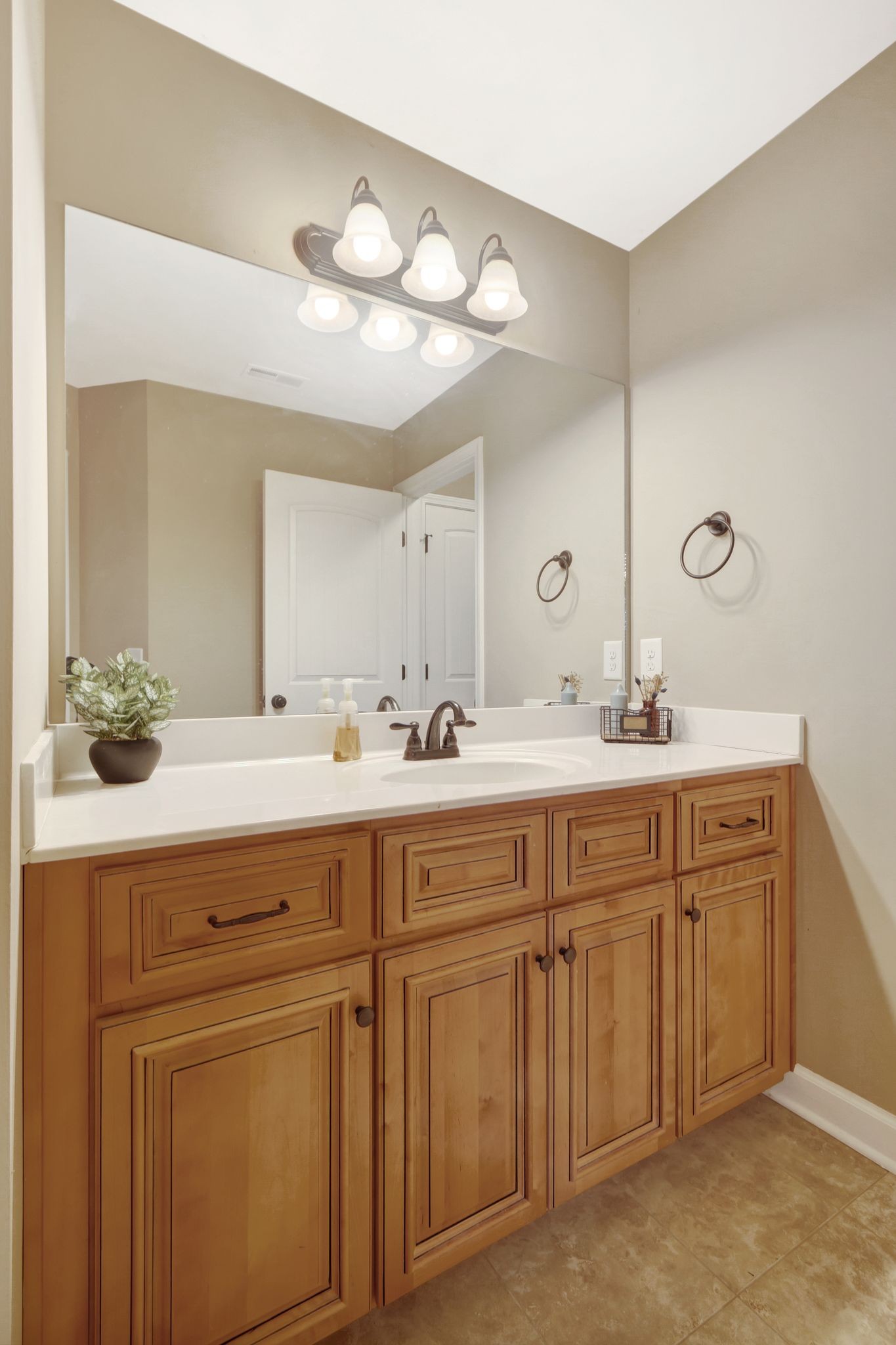 1004 Rudder Drive Spring Hill, TN 37174 - Photo 36 of 50 a bathroom with a sink and a mirror
