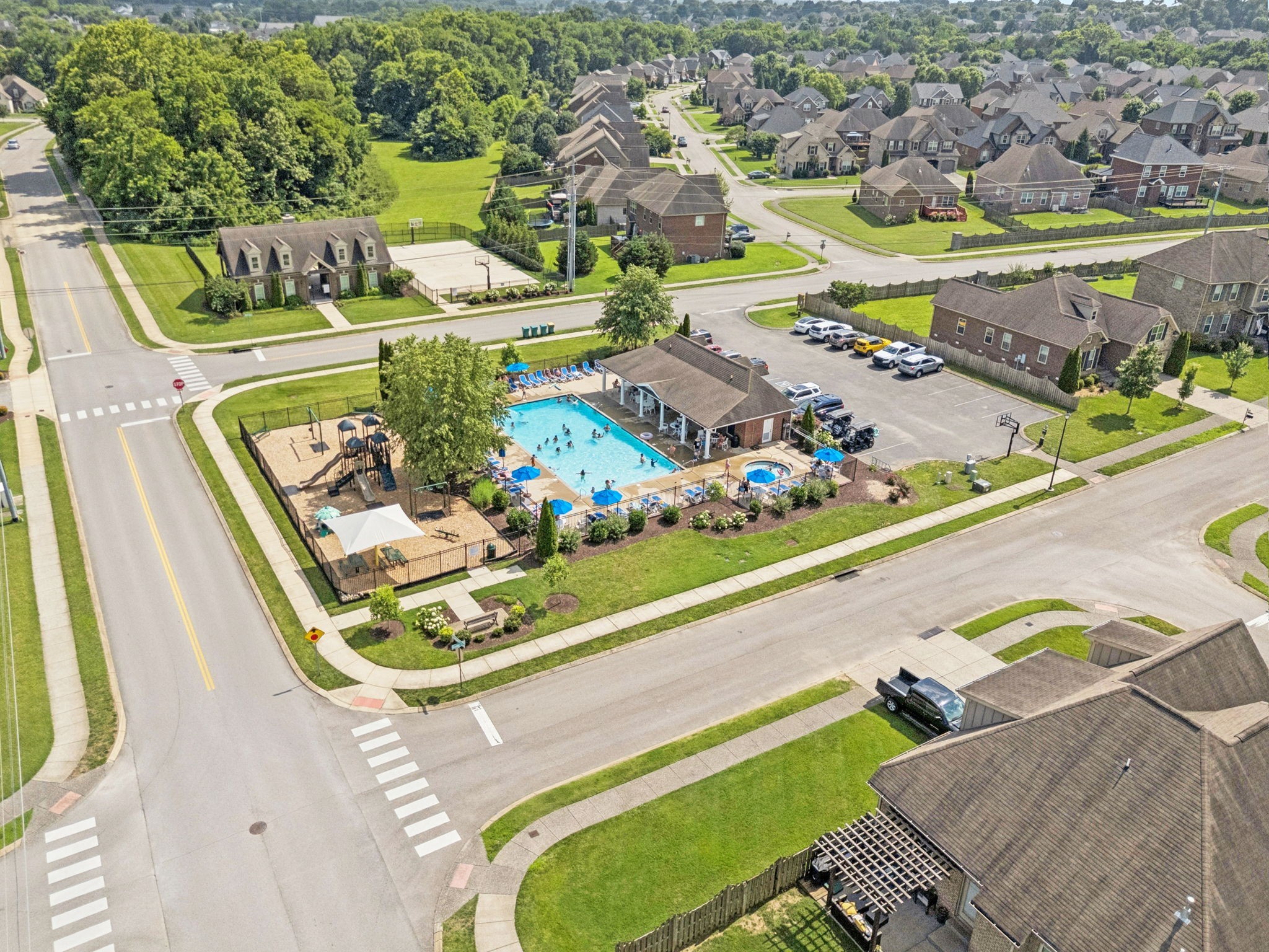 1004 Rudder Drive Spring Hill, TN 37174 - Photo 47 of 50 an aerial view of a swimming pool and outdoor space