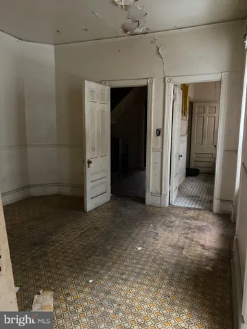 a view of wooden door