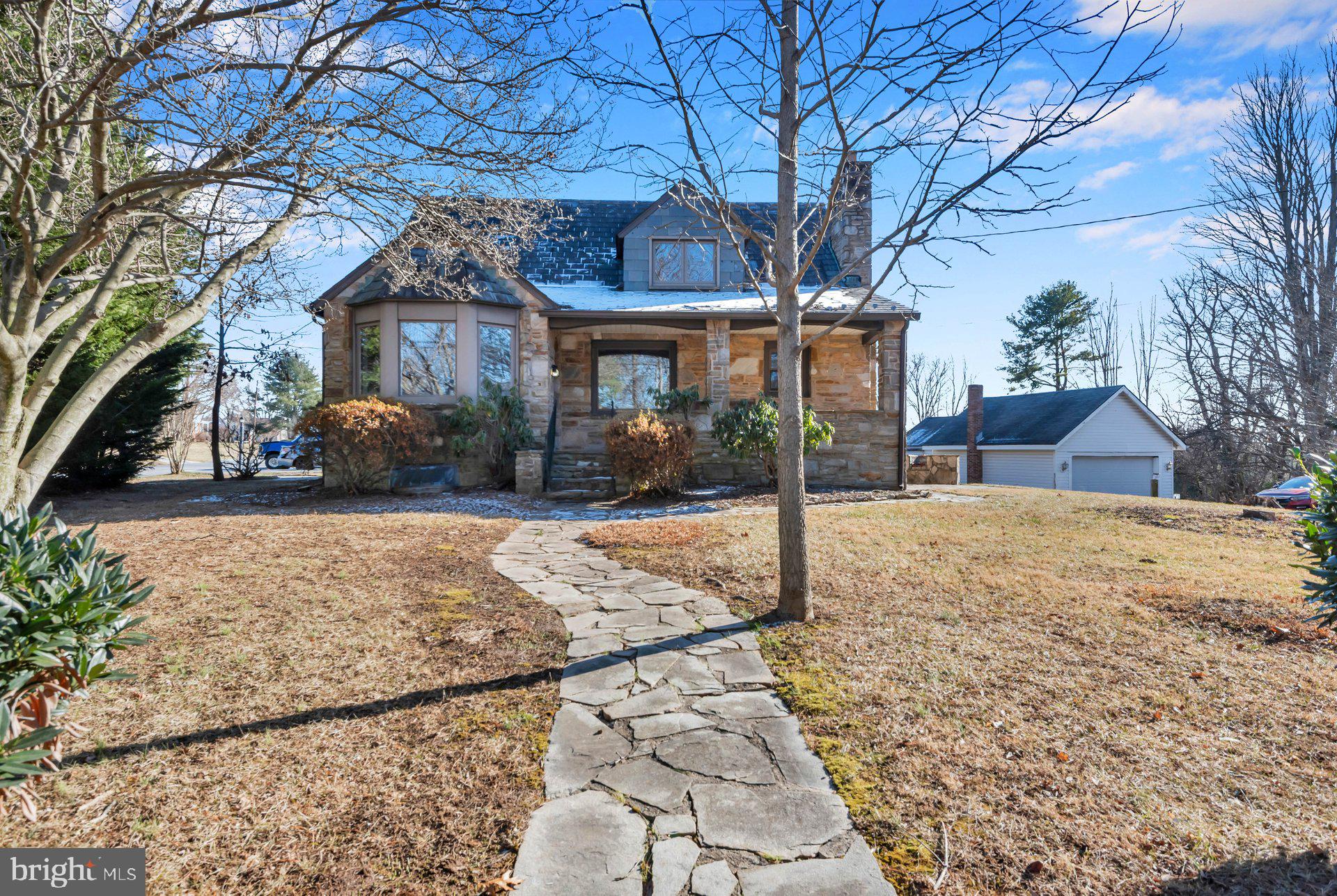 5701 Old Court Road Baltimore, MD 21244 - Photo 2 of 52 Classic Stone Home, Front Walkway