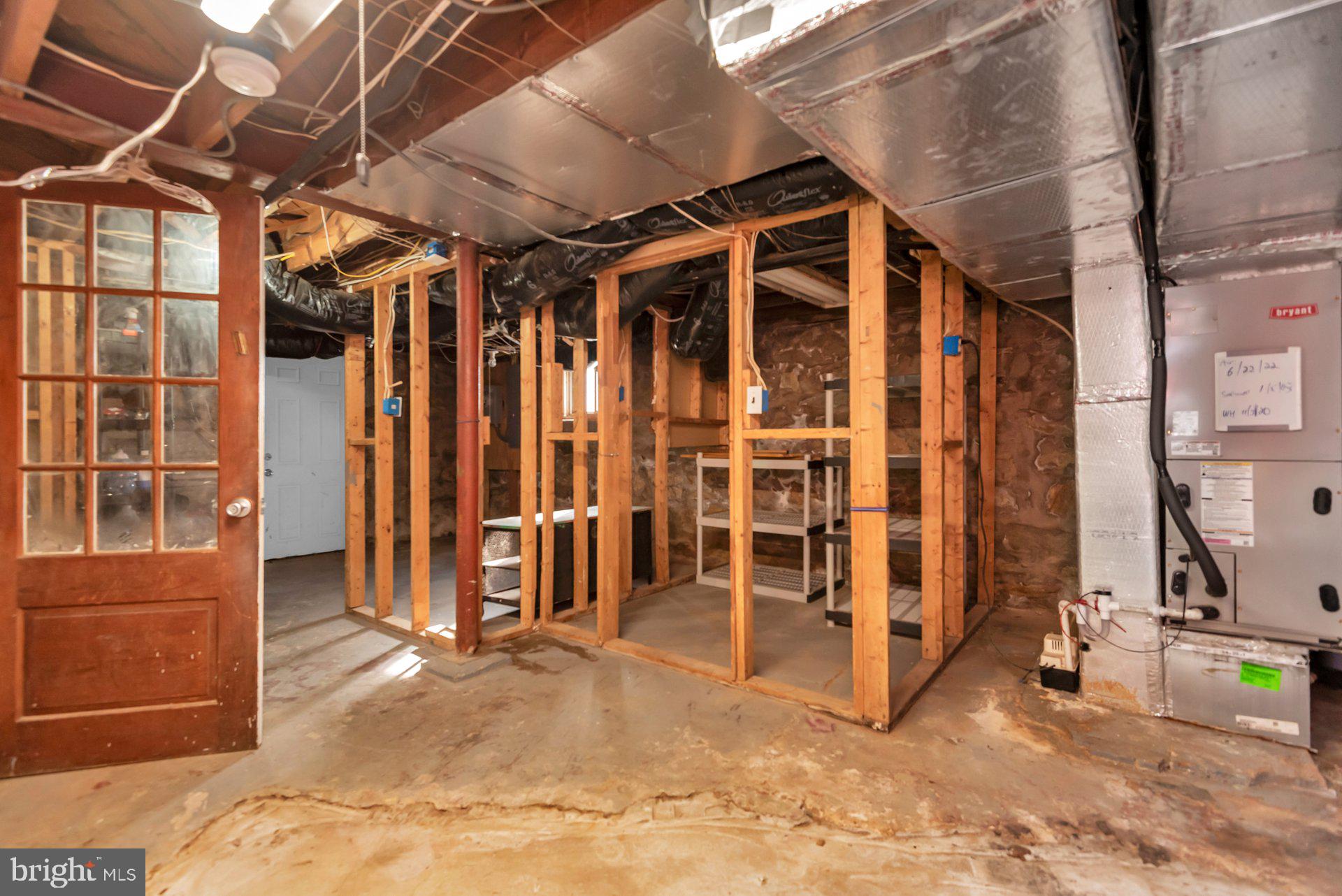 5701 Old Court Road Baltimore, MD 21244 - Photo 41 of 52 Basement Framing Showing Utility Layout