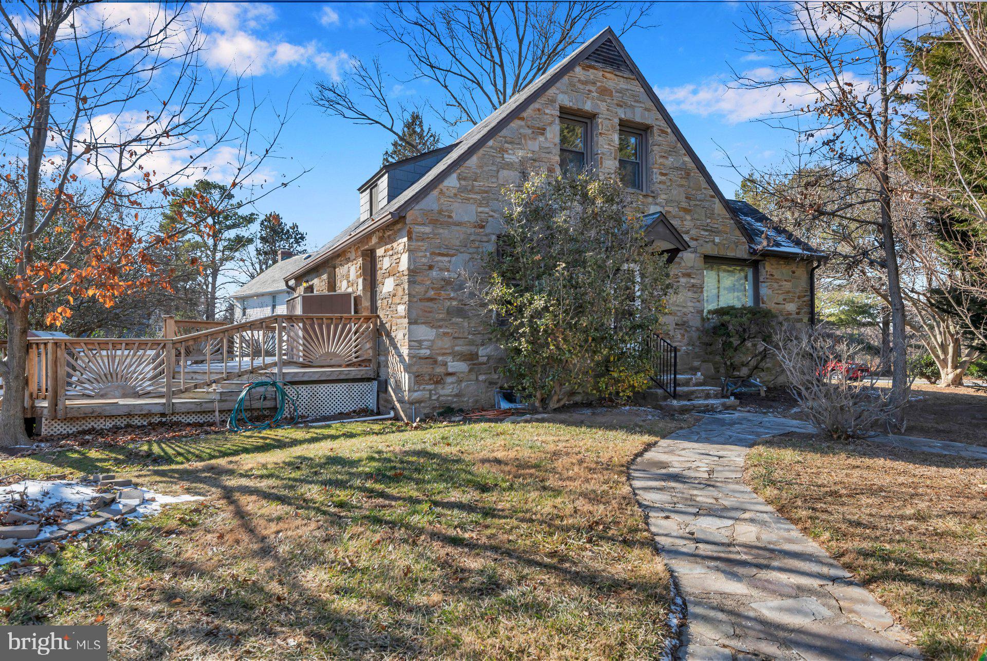 5701 Old Court Road Baltimore, MD 21244 - Photo 51 of 52 Side Exterior View of Stone Home