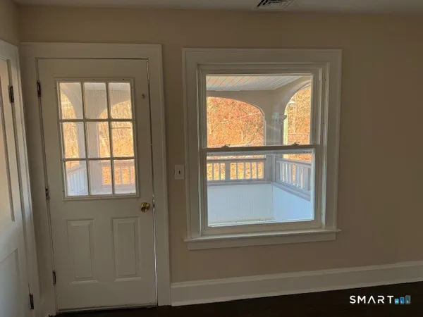 a view of empty room with a window