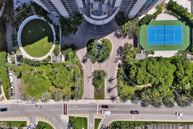 a view of a city with tall buildings