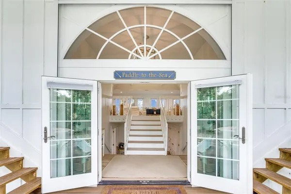 a view of a entryway door front of house