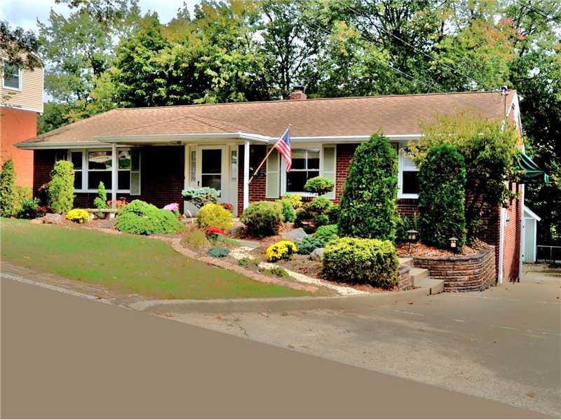 307 Foxcroft Road Pittsburgh, PA 15220 - Photo 1 of 23 Exterior Front. LEVEL ENTRY RANCH WITH LUSH LANDSCAPING AND FLOWERING GARDENS YEAR ROUND