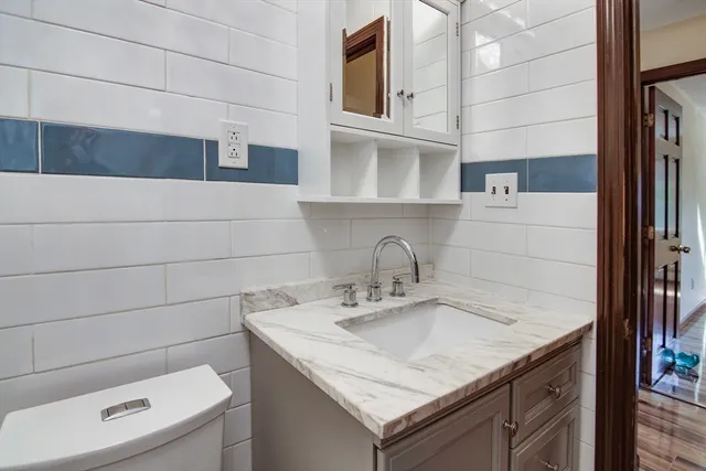 a bathroom with a sink and a toilet