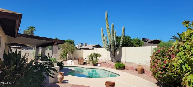 a view of an outdoor space and seating area