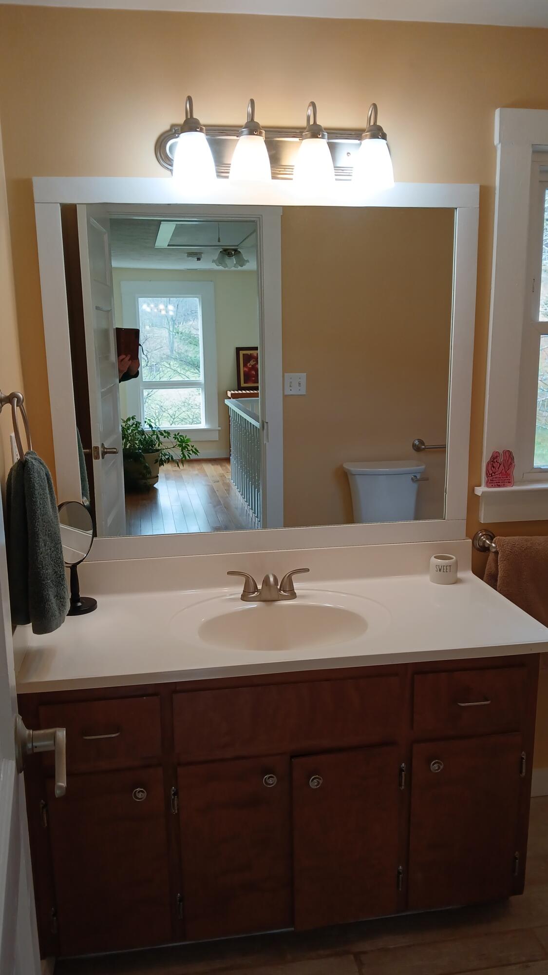 5110 Rich Patch Road Covington, VA 24426 - Photo 21 of 25 a bathroom with a sink and a mirror