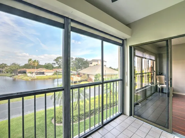 a view of a city from a balcony