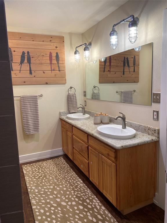 1079 Union Hill Road Mineral Wells, TX 76067 - Photo 31 of 40 a bathroom with a sink and a mirror