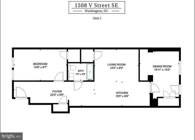$814,900 | 1508 V Street Southeast, Washington, DC 20020