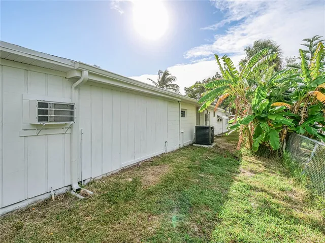 a view of an ocean and a yard