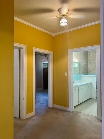 a view of a bathroom with a tub and a view