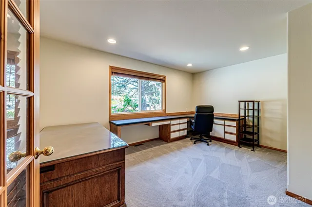 a room with furniture and a window