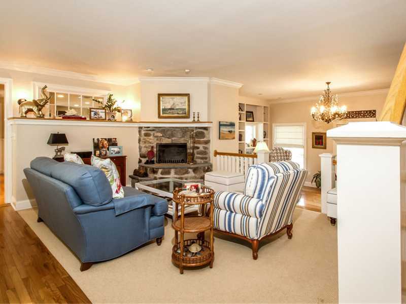 5 Richmond Road Rowayton, CT 06853 - Photo 3 of 13 a living room with furniture and a fireplace