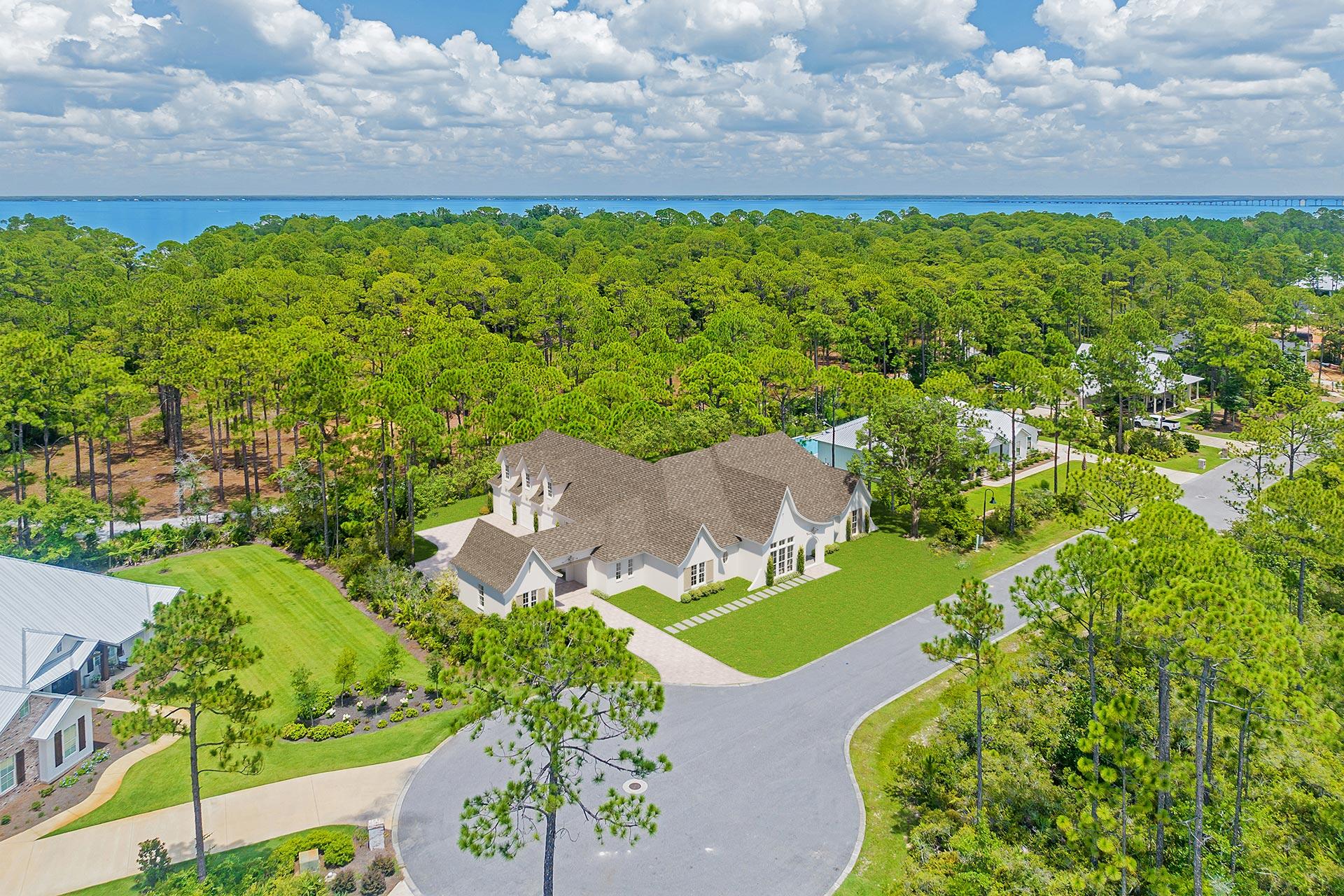 Lot 7 Seclusion Way Santa Rosa Beach, FL 32459 - Photo 14 of 15 an aerial view of a house with a yard