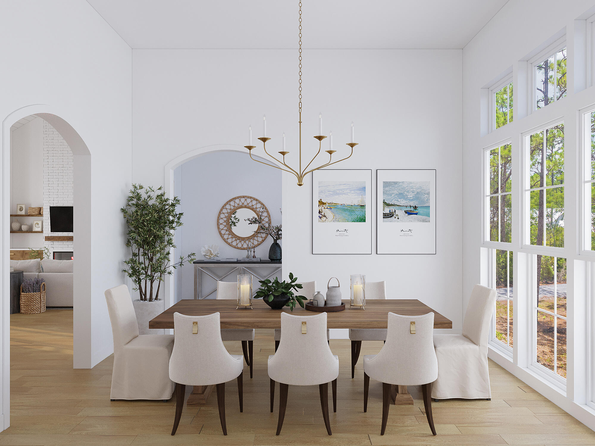 Lot 7 Seclusion Way Santa Rosa Beach, FL 32459 - Photo 9 of 15 a view of a dining room with furniture window and wooden floor