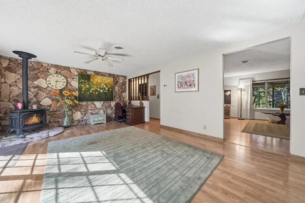 a very nice looking room with a large window