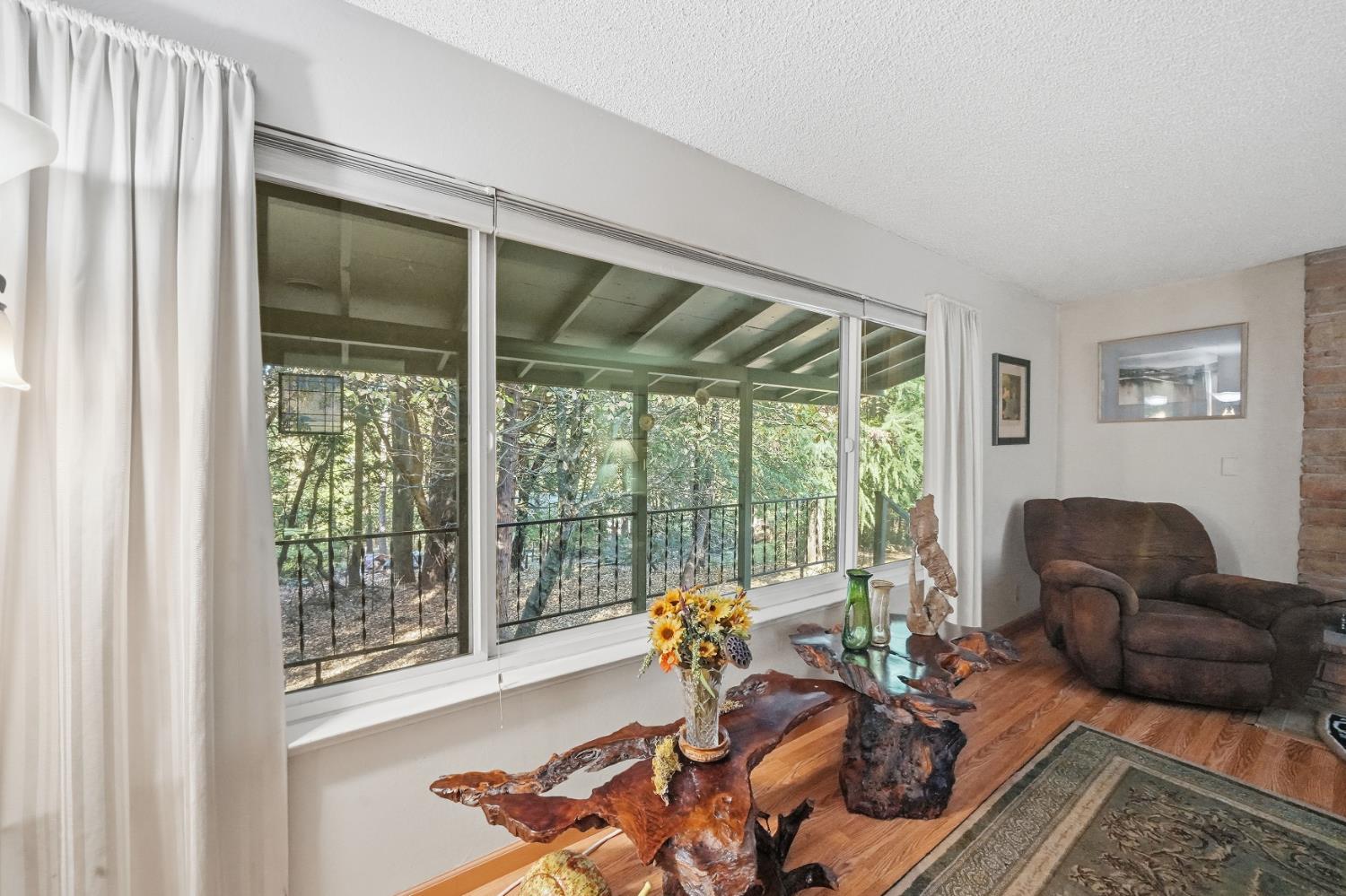 23420 Robin Road Pioneer, CA 95666 - Photo 29 of 43 a living room with furniture and floor to ceiling windows