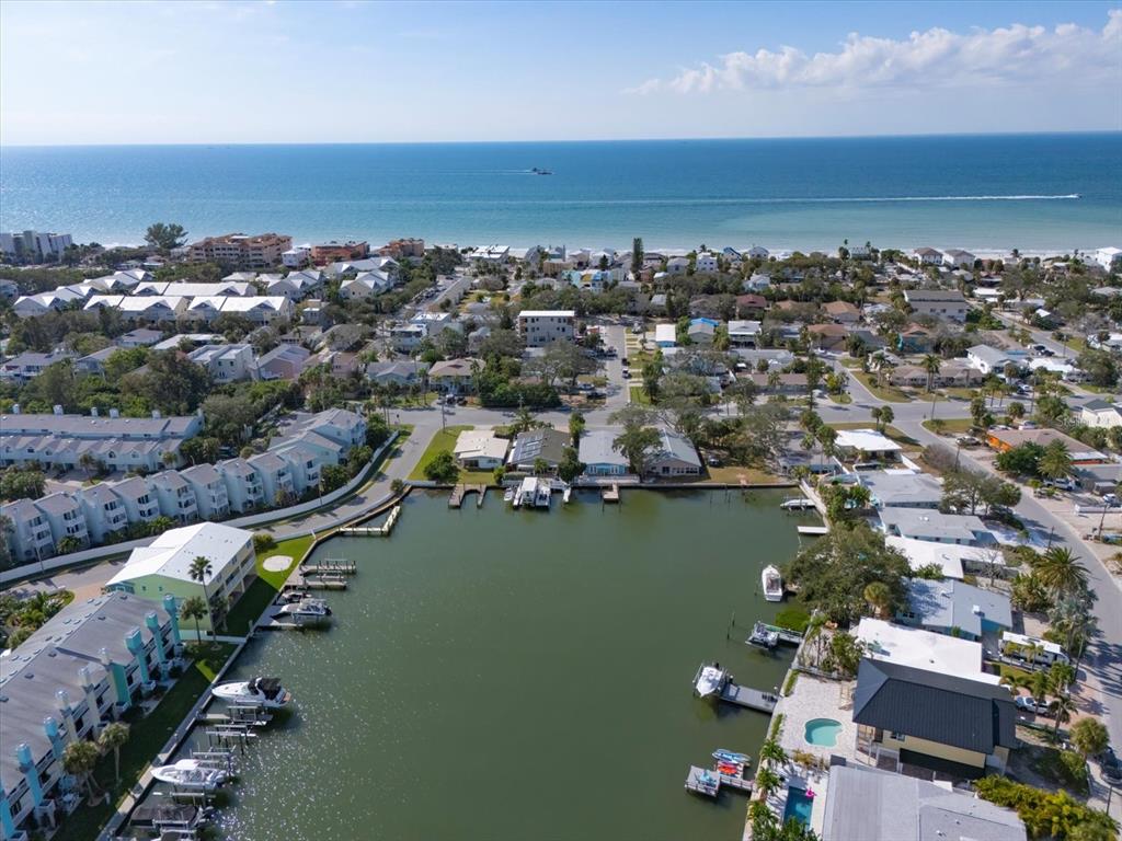 711 East Gulf Boulevard Indian Rocks Beach, FL 33785 - Photo 31 of 35 an aerial view of ocean and residential houses with outdoor space