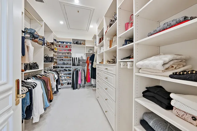 a storage room with washer and dryer