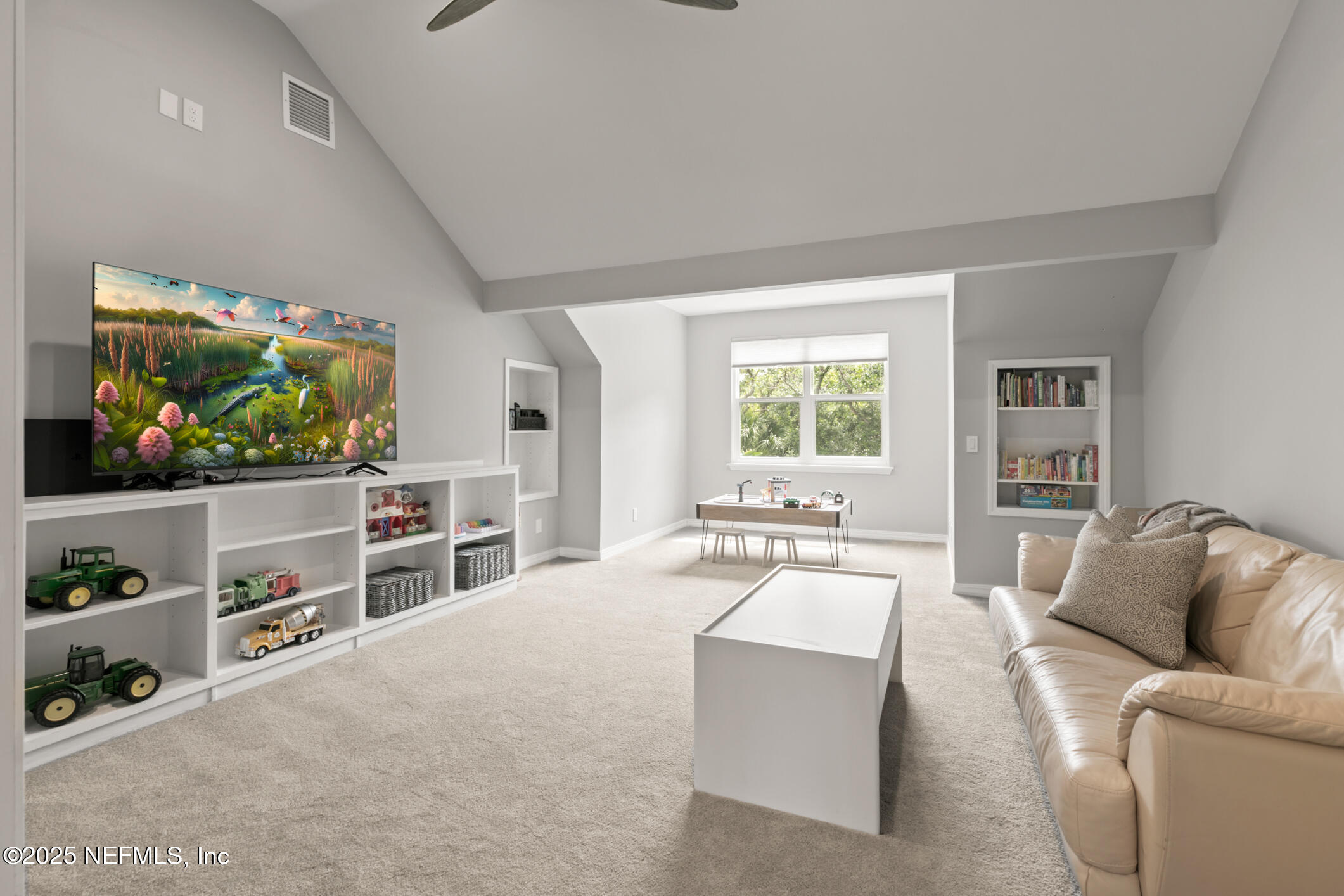 2341 Fiddlers Lane Atlantic Beach, FL 32233 - Photo 62 of 87 a living room with furniture and a flat screen tv