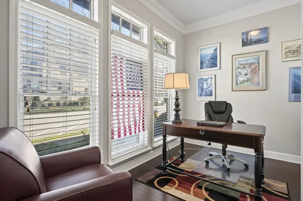 a view of a workspace with a window and workspace