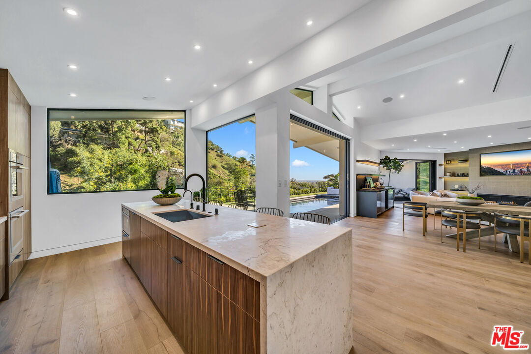 2181 Outpost Drive Los Angeles, CA 90068 - Photo 14 of 51 a kitchen with stainless steel appliances lots of counter top space