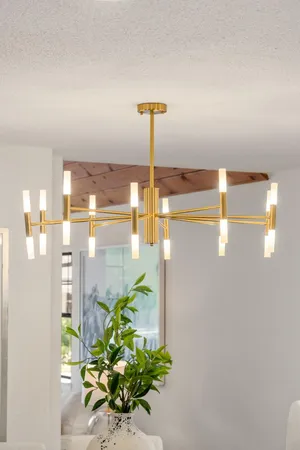 a close view of light fixtures
