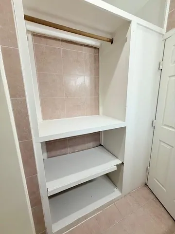 a close view of closet