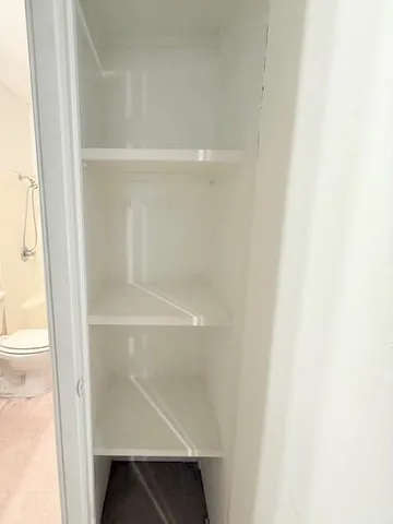 a close view of closet