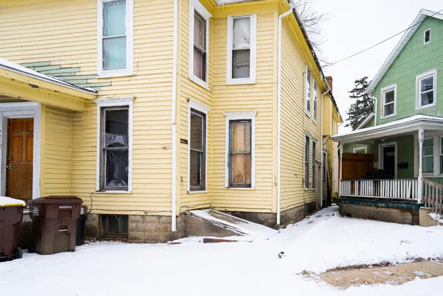 a front view of a house