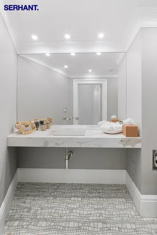 a city view with tall buildings